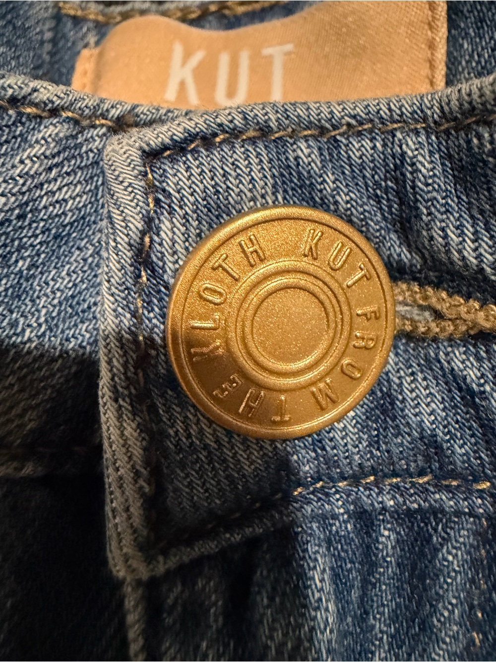 Kut from the Kloth Two-Tone Blue Wide-Leg Denim Jeans - Picture 4 of 10